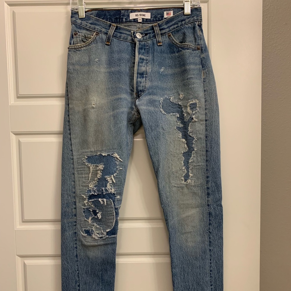 Re/Done mid rise skinny fit jeans